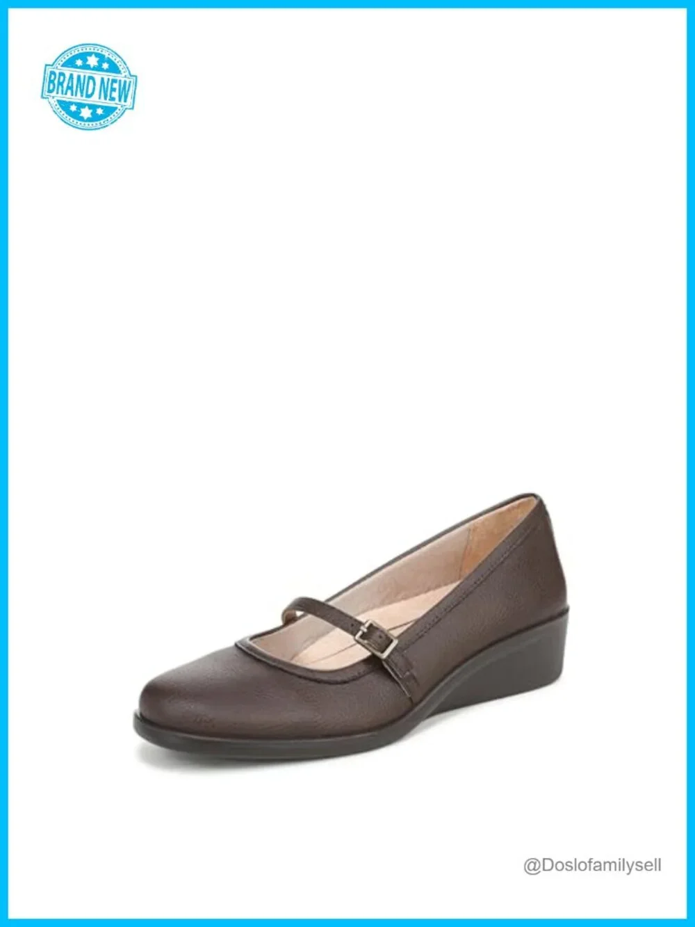 Mary Jane Flats with Cushioned Arch Support & 1.625 inch Wedge Heel